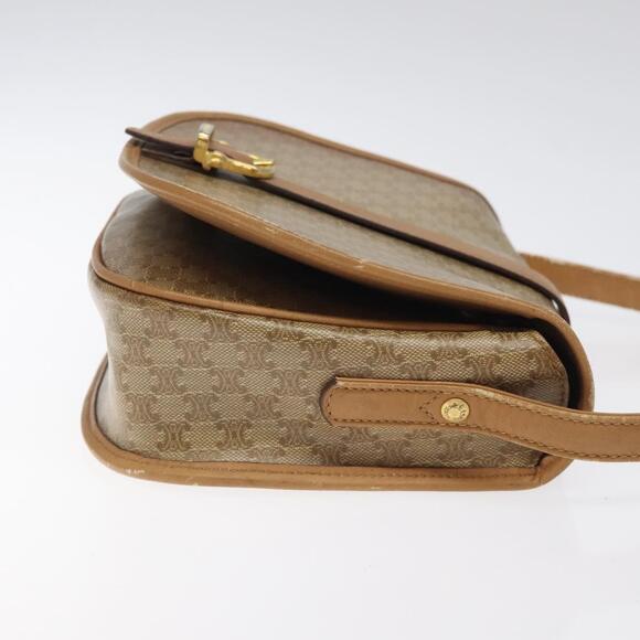 CELINE Macadam Canvas Shoulder Bag Pvc Beige Gold - Picture 4 of 13